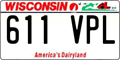 WI license plate 611VPL