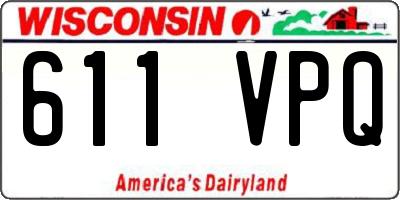 WI license plate 611VPQ