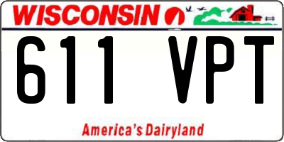 WI license plate 611VPT
