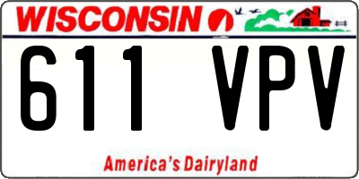 WI license plate 611VPV