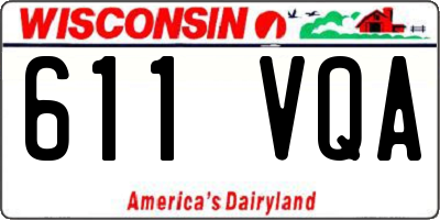 WI license plate 611VQA
