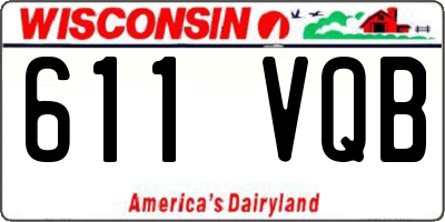 WI license plate 611VQB