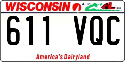 WI license plate 611VQC