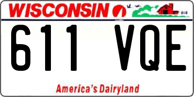 WI license plate 611VQE