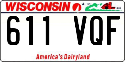 WI license plate 611VQF