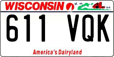 WI license plate 611VQK