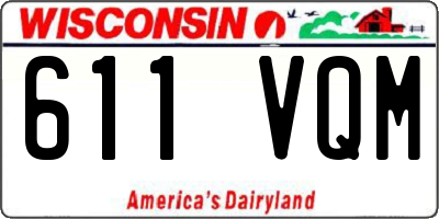 WI license plate 611VQM