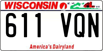 WI license plate 611VQN
