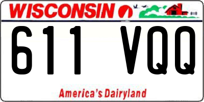 WI license plate 611VQQ