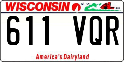 WI license plate 611VQR