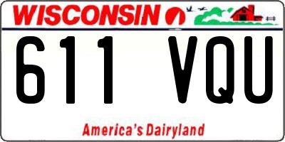 WI license plate 611VQU