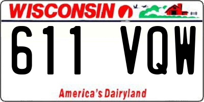WI license plate 611VQW