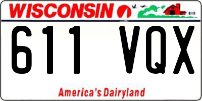 WI license plate 611VQX