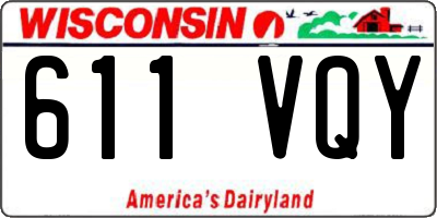 WI license plate 611VQY