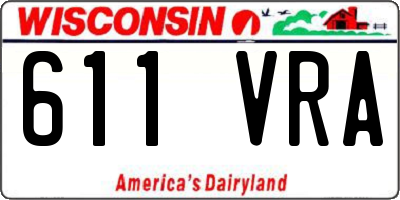 WI license plate 611VRA