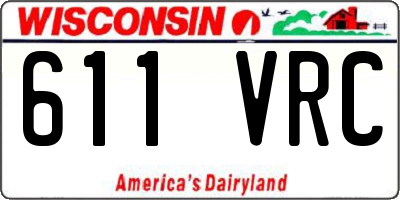 WI license plate 611VRC