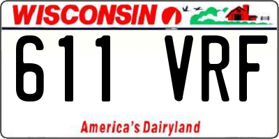 WI license plate 611VRF