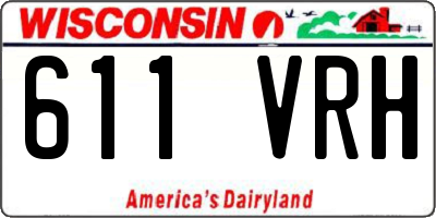 WI license plate 611VRH