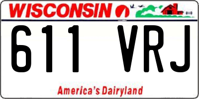 WI license plate 611VRJ