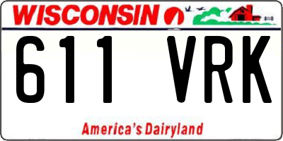 WI license plate 611VRK