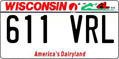 WI license plate 611VRL