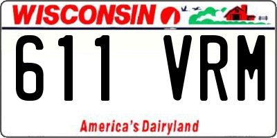 WI license plate 611VRM