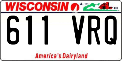 WI license plate 611VRQ