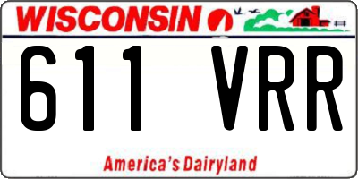 WI license plate 611VRR