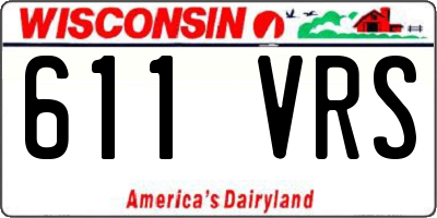 WI license plate 611VRS