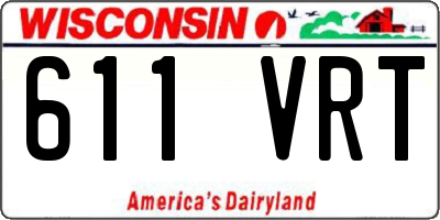 WI license plate 611VRT