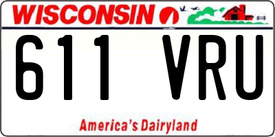 WI license plate 611VRU