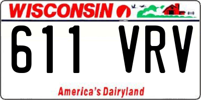 WI license plate 611VRV