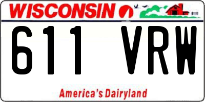 WI license plate 611VRW