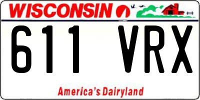 WI license plate 611VRX