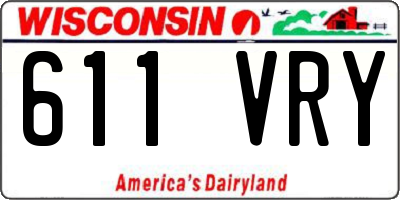 WI license plate 611VRY