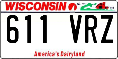 WI license plate 611VRZ