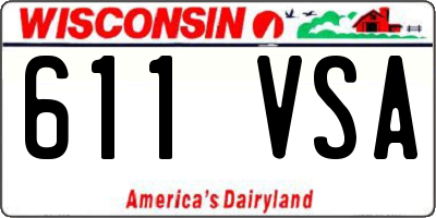 WI license plate 611VSA