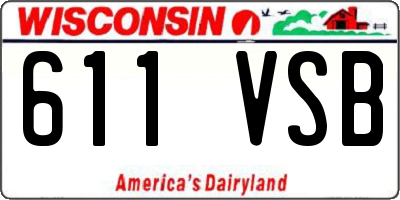 WI license plate 611VSB