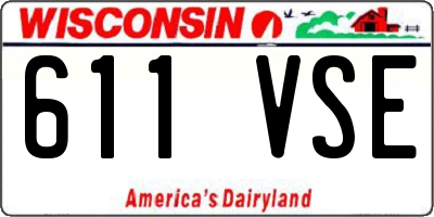 WI license plate 611VSE