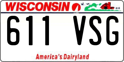 WI license plate 611VSG