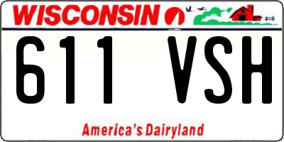 WI license plate 611VSH