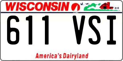 WI license plate 611VSI
