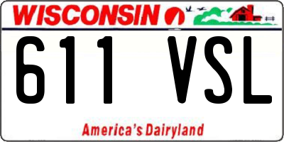 WI license plate 611VSL