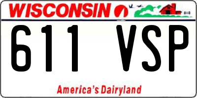 WI license plate 611VSP