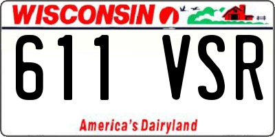 WI license plate 611VSR