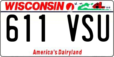 WI license plate 611VSU