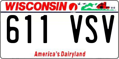 WI license plate 611VSV