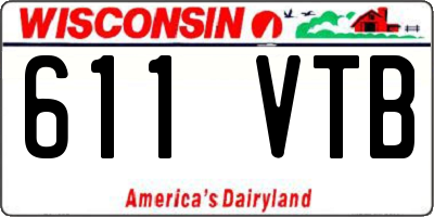WI license plate 611VTB