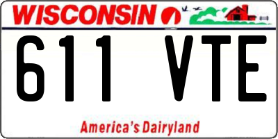 WI license plate 611VTE