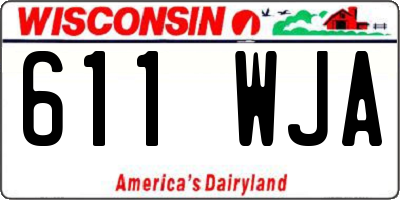 WI license plate 611WJA